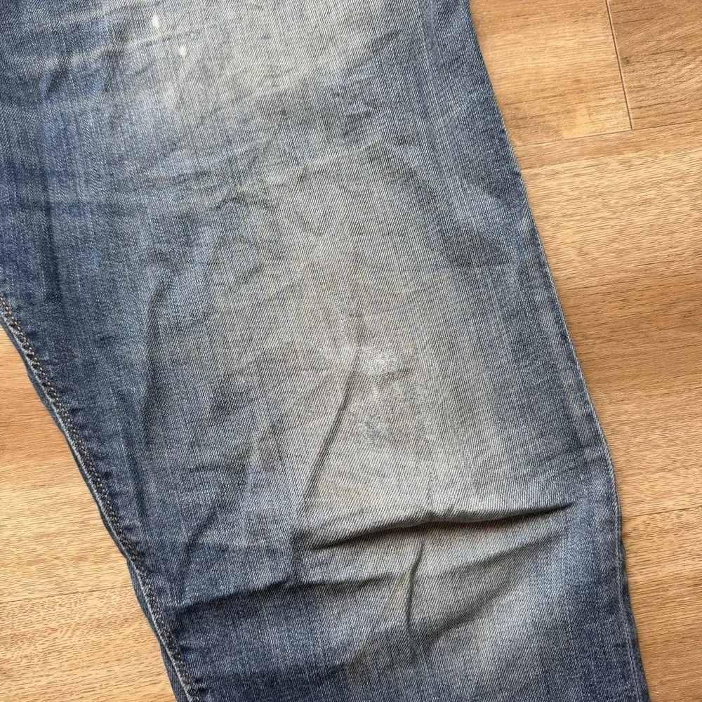 Diesel Buster Jeans‎ Men 33x32 Blue Slim Tapered Stretch Dirty Wash Ripped 082AZ
